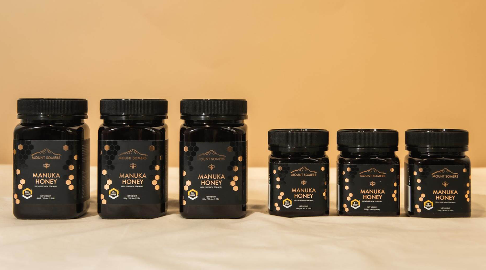 Mount Somers Honey Manuka Honey Range 500g and 250g Jars